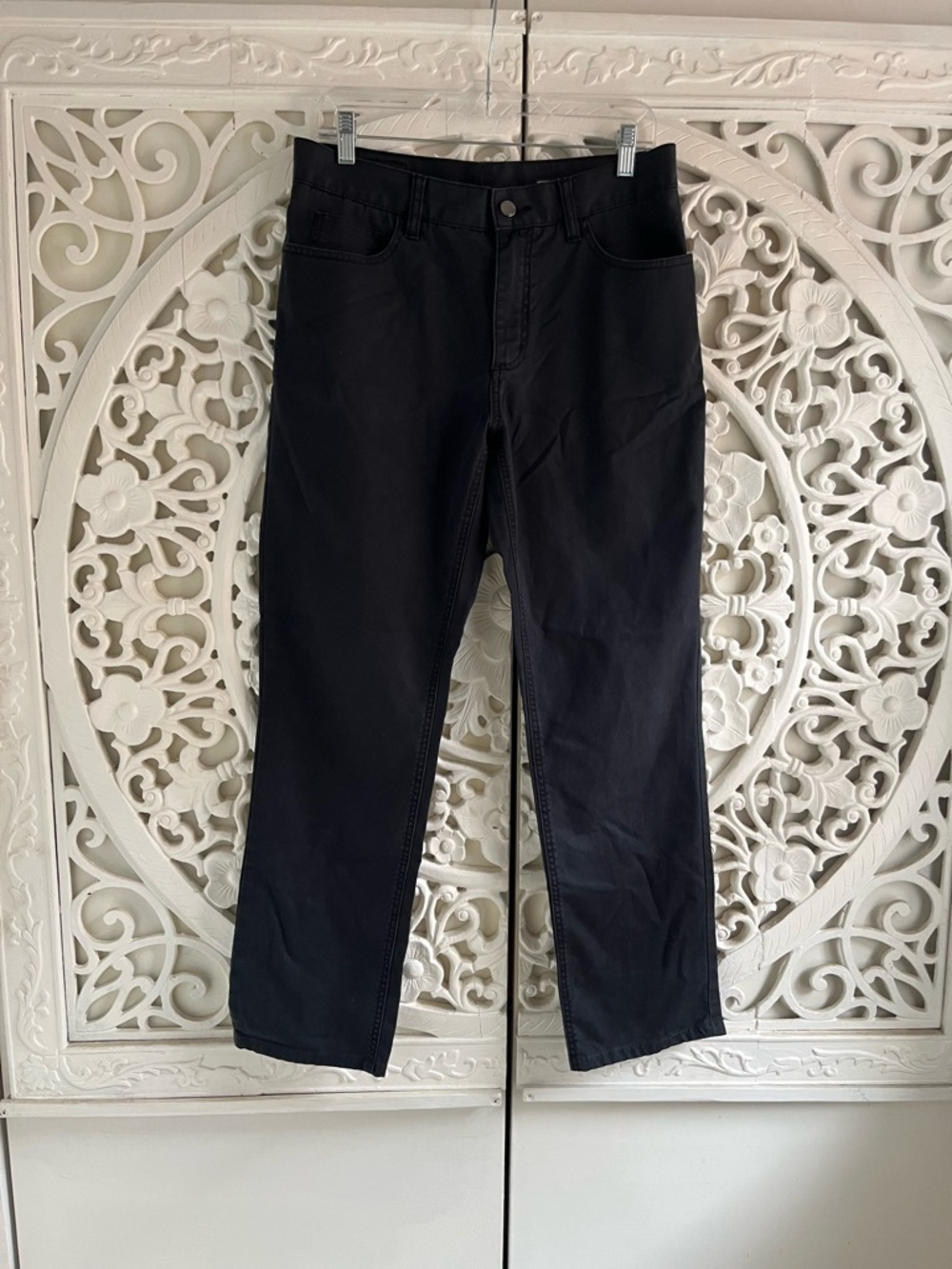 Michael Kors Black Slim Straight Pants | Full Length 30” Inseam Minimal Staple